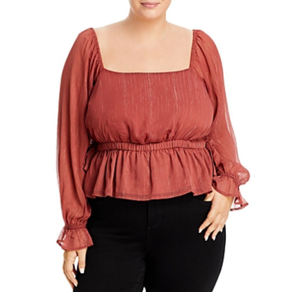 WAYF Dakota Peplum Top